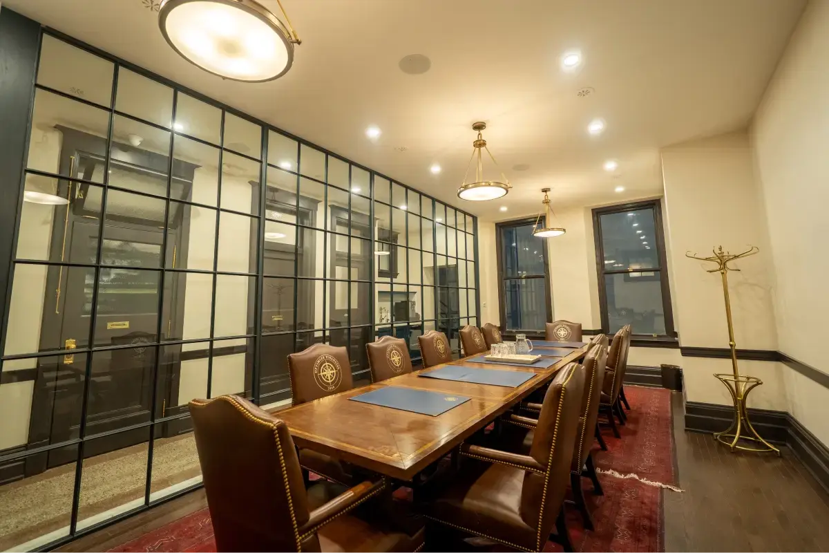 Office board room with chairs